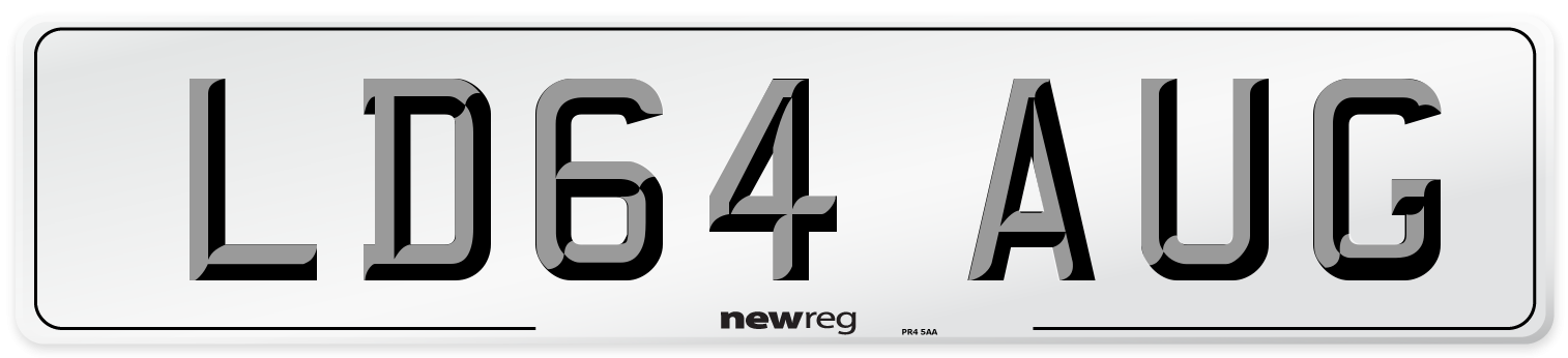 LD64 AUG Number Plate from New Reg